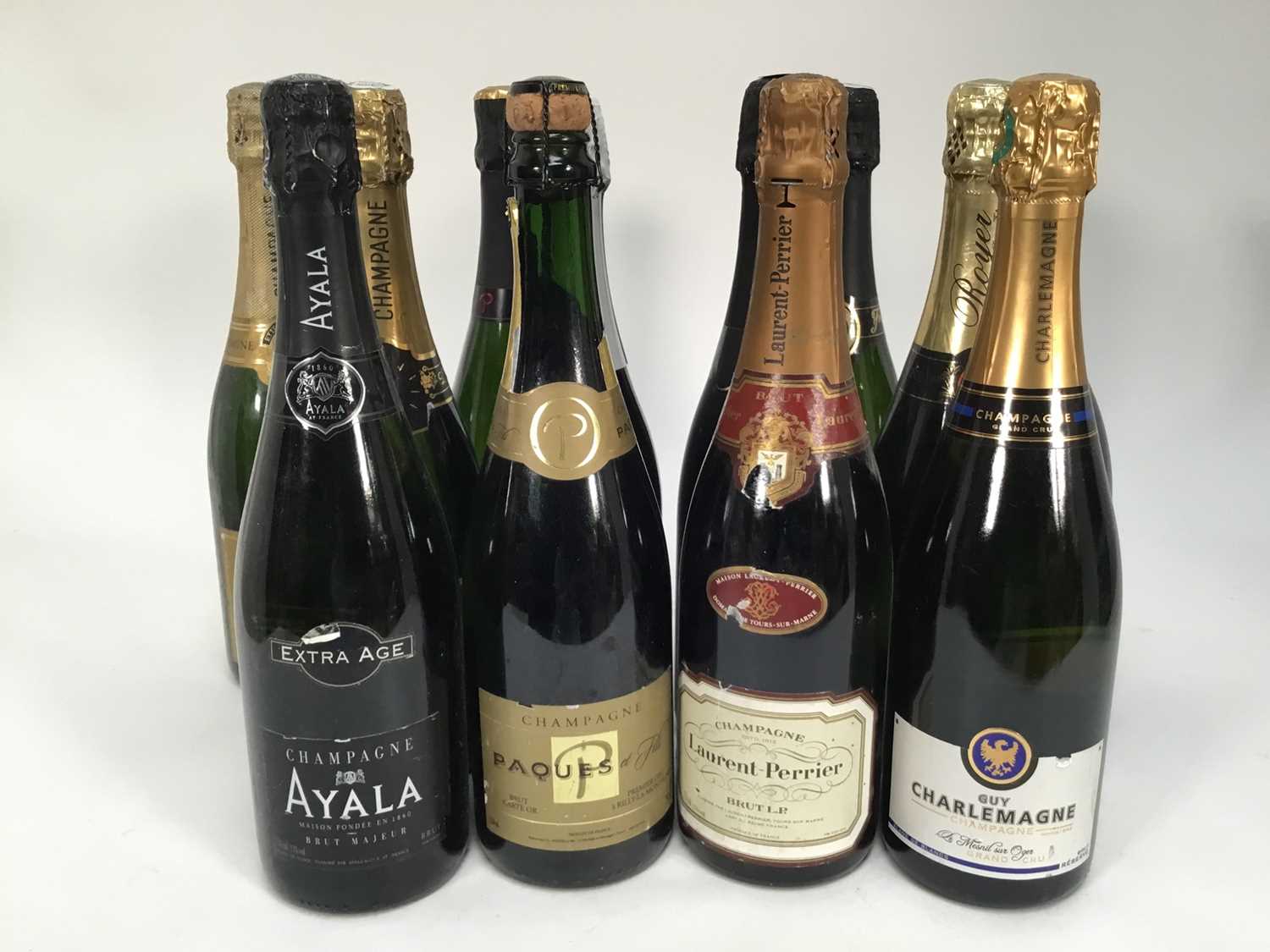 Lot 55 - Twelve bottles, Champagne, Prosecco and Cava to include Ayala and Laurent Perrier