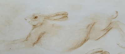 Lot 9 - March Hares, signed limited edition print, framed and glazed