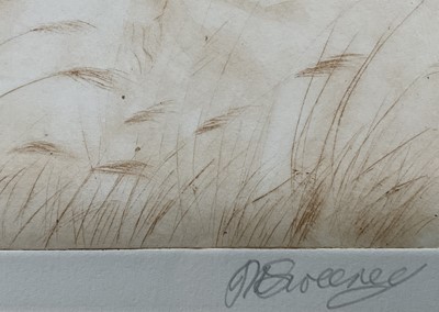 Lot 9 - March Hares, signed limited edition print, framed and glazed
