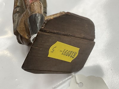 Lot 676 - Rare carved prisoner of war figure of a Frenchman baring his arse