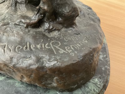 Lot 673 - After Frederick Sackrider Remington, Bronze, Bucking Bronco