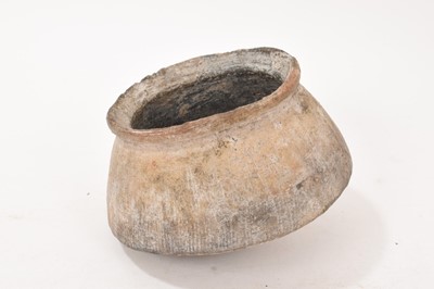 Lot 680 - Chinese tomb figure, two head fragments and bowl