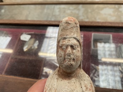 Lot 681 - Small ancient Chinese terracotta tomb figure