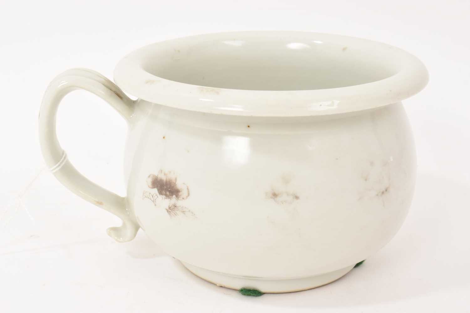Lot 684 - Nanking cargo white glazed chamber or vomit pot