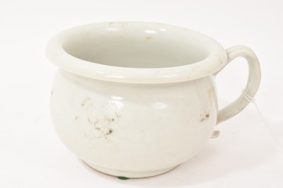 Lot 684 - Nanking cargo white glazed chamber or vomit pot