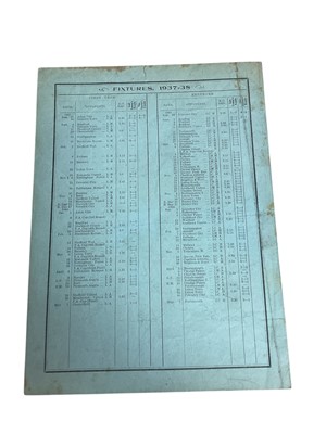 Lot 53 - West Ham v Bradford September 4th 1937 Football League Division II