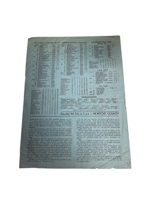 Lot 55 - West Ham v Bradford 1st February 1947, 20th December 1947, 2nd April 1949, 4th March 1950 all Football League Division II (4)