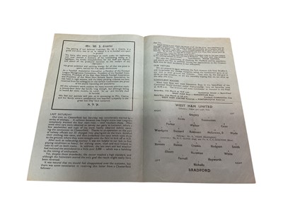 Lot 55 - West Ham v Bradford 1st February 1947, 20th December 1947, 2nd April 1949, 4th March 1950 all Football League Division II (4)