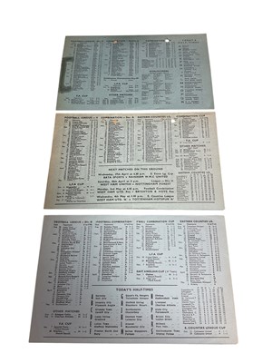 Lot 62 - West Ham v Brentford 26th May 1945 Friendly, 29th September 1945 Football League South, 10th April 1948, 25th April 1949, 1sr April 1950, all Football League Division 2 (5)