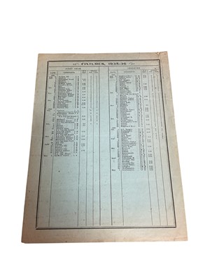 Lot 66 - West Ham v Burnley February 3rd 1936 Football League Division II