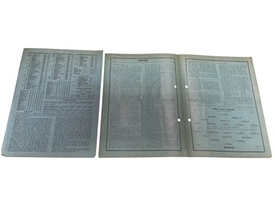 Lot 69 - West Ham v Burnley December 3rd 1938 Football League Division II, 31st May 1947 Football League Division II (2)