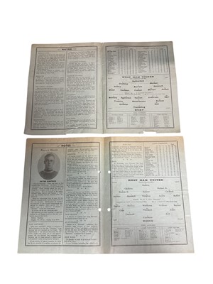 Lot 72 - West Ham v Bury March 17th 1934, February 1st 1936, both Football League Division II