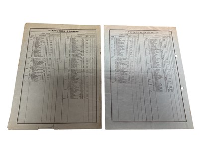 Lot 72 - West Ham v Bury March 17th 1934, February 1st 1936, both Football League Division II
