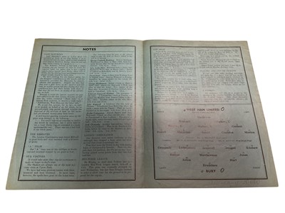 Lot 75 - West Ham v Bury 14th January 1939 Football League Division II
