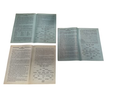 Lot 76 - West Ham v Bury 7th April 1947, 7th February 1948, 22nd January 1949, 18th March 1950, all Football League Division II (4)