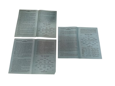 Lot 77 - West Ham v Cardiff City 29th March 1948, 16th October 1948, 15th April 1950, all Football League Division II (3)