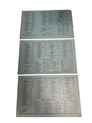 Lot 77 - West Ham v Cardiff City 29th March 1948, 16th October 1948, 15th April 1950, all Football League Division II (3)