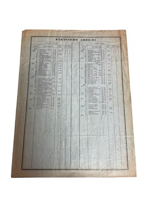 Lot 83 - West Ham v Chelsea September 13th 1930 Football League Division I