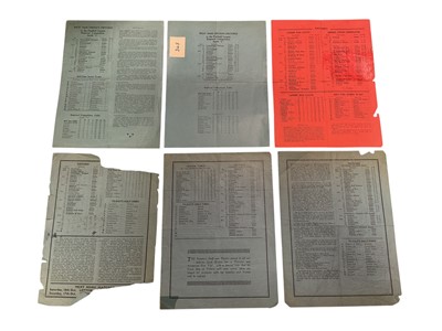 Lot 84 - West Ham v Chelsea 20th April 1940 Football League Cup, 29th April 1940 Football League Regional Competition, 20th December 1941 London War League, 3rd October 1942, 27th December 1943, 25th Mar...
