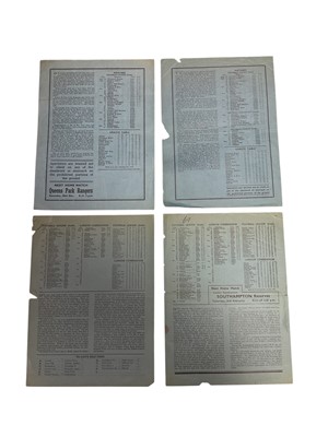 Lot 84 - West Ham v Chelsea 20th April 1940 Football League Cup, 29th April 1940 Football League Regional Competition, 20th December 1941 London War League, 3rd October 1942, 27th December 1943, 25th Mar...