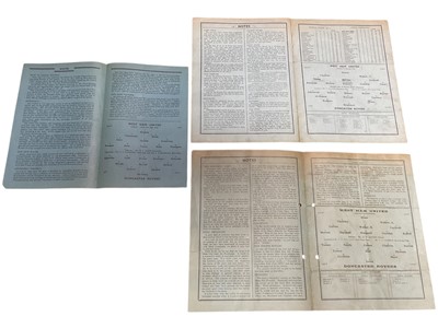 Lot 85 - West Ham v Doncaster Rovers September 1st 1935, October 31st 1936, 24th January 1948, all Football League Division II (3)