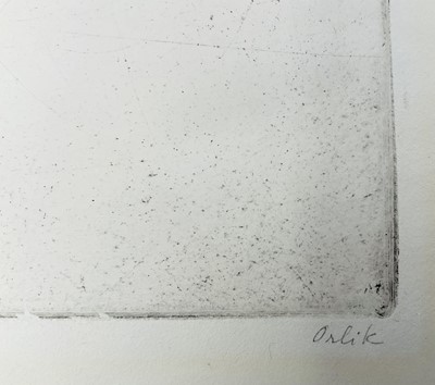 Lot 26 - Emil Orlik (1870-1932) etching, Desert scene, pencil signed