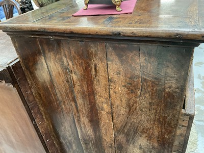 Lot 1250 - 18th century East Anglian fruitwood chest of three short and three long drawers (losses)