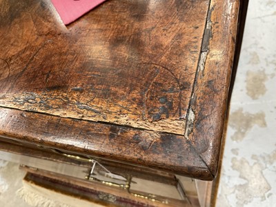 Lot 1250 - 18th century East Anglian fruitwood chest of three short and three long drawers (losses)