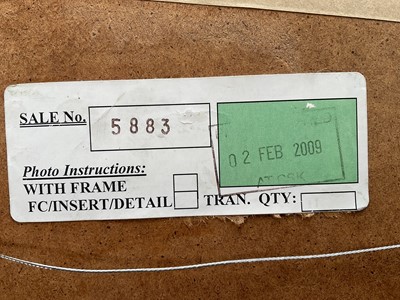 Lot 1003 - *Colin Self (b.1941) watercolour and gold paint on paper, entitled in pencil verso 'Cinema Study 1969. No. 30 (Cinema Curtain), 28th July 1969', in glazed frame Provenance: Studio 4, 2 Do...