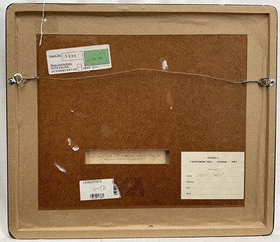 Lot 1003 - *Colin Self (b.1941) watercolour and gold paint on paper, entitled in pencil verso 'Cinema Study 1969. No. 30 (Cinema Curtain), 28th July 1969', in glazed frame Provenance: Studio 4, 2 Do...