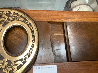 Lot 17 - Victorian walnut and brass mounted book slide