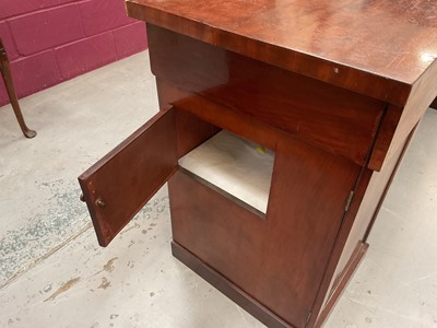 Lot 1264 - Regency mahogany twin pedestal sideboard with an arrangement of drawers and cupboards