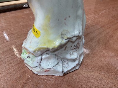 Lot 18 - 1950's Italian pottery head, signed and dated 1959