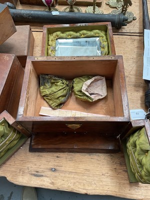 Lot 20 - Seven various antique wooden boxes, including inlaid, Indian, etc