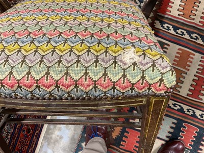Lot 1284 - Set of four Regency painted elbow chairs
