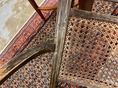 Lot 1284 - Set of four Regency painted elbow chairs