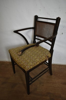 Lot 1284 - Set of four Regency painted elbow chairs