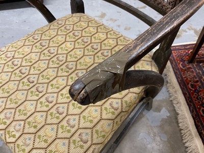 Lot 1284 - Set of four Regency painted elbow chairs