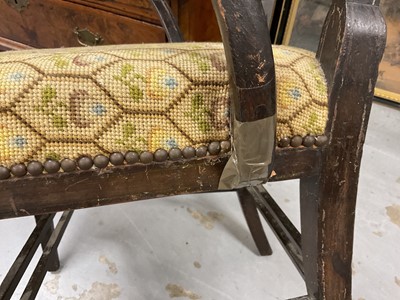 Lot 1284 - Set of four Regency painted elbow chairs