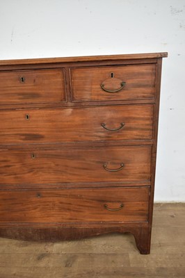 Lot 1286 - Regency mahogany chest of three short over three long drawers on bracket feet