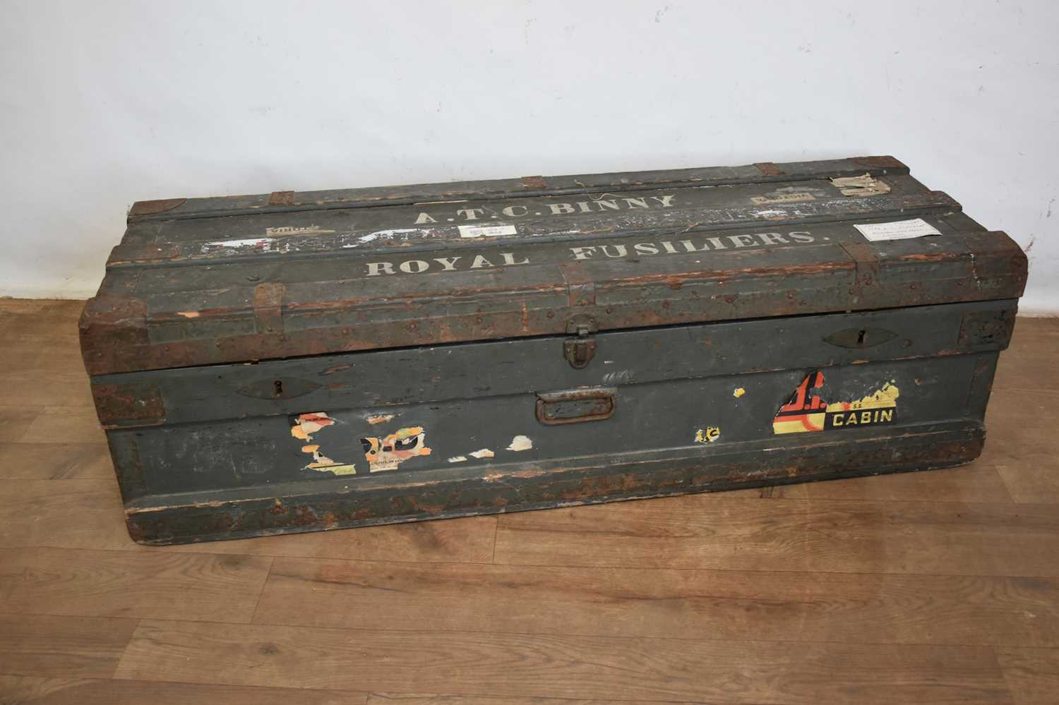 Lot 1290 - WWI period army trunk