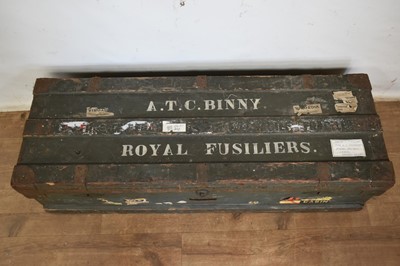 Lot 1290 - WWI period army trunk