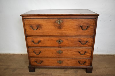 Lot 1298 - George III mahogany secretaire chest