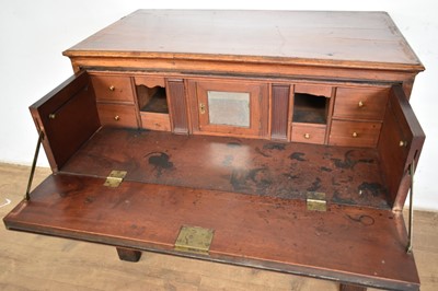 Lot 1298 - George III mahogany secretaire chest