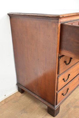 Lot 1298 - George III mahogany secretaire chest
