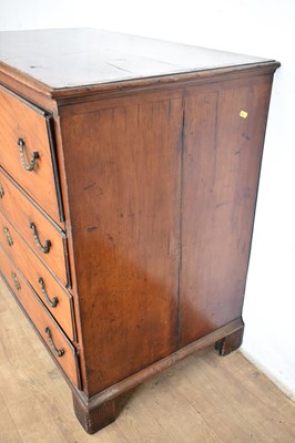Lot 1298 - George III mahogany secretaire chest