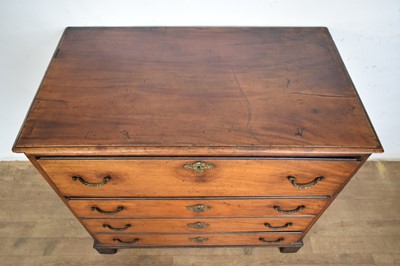 Lot 1298 - George III mahogany secretaire chest