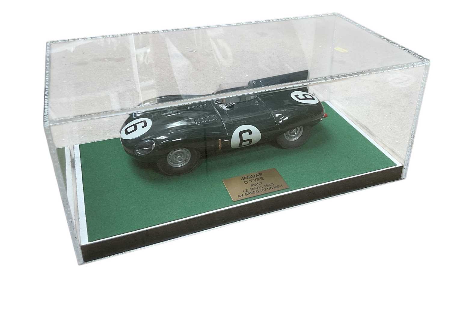 Lot 65 - Diecast - Bellini Models Ltd of the 1955 Le Mans winning Jaguar D Type, depicting the car driven to Victory by Mike Hawthorn