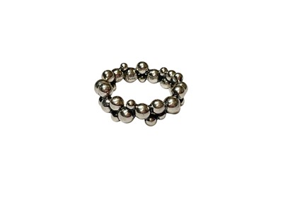 Lot 77 - Georg Jensen Danish silver 'Moonlight Grapes' band ring, with box
