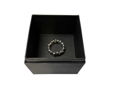 Lot 77 - Georg Jensen Danish silver 'Moonlight Grapes' band ring, with box